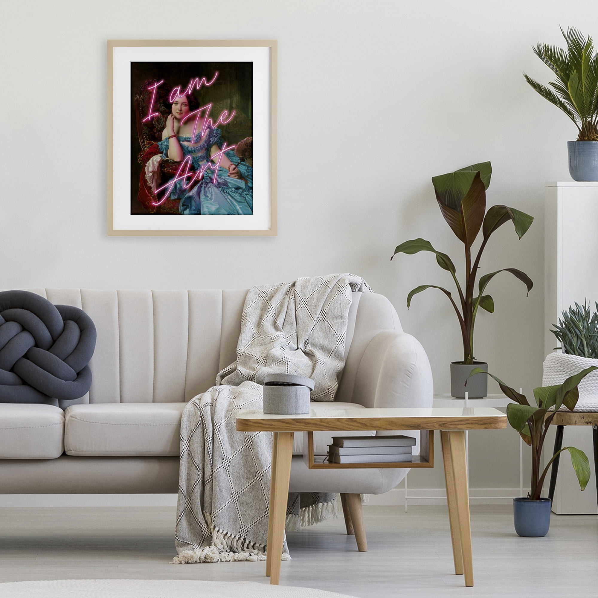 Stupell Industries I Am The Art Portrait Birch Framed Print Under Glass, design by Mary Urban