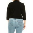 thumbnail image 3 of Moa Collection Women's Plus Size Casual 3/4 Sleeve Bolero Open Front Cardigan Jacket Blazer, Female, 3 of 6