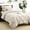 Beige-Twin XL, variant on Black Queen 7-Piece Pintuck Bed-in-a-Bag All Season Bedding Set
