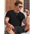 thumbnail image 3 of RICHCOIN Mens T Shirt Short Sleeve Crewneck Casual Color Block Summer Tops, 3 of 7