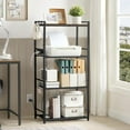thumbnail image 4 of Bakers Rack with Power Outlet, Microwave Stand with Hooks, Multifunctional Storage Rack, Coffee Bar with Enclosure, Kitchen Storage Shelf, for Kitchen, Dining Room, Rustic Brown, 4 of 18