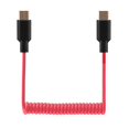 thumbnail image 1 of Cable adaptador de audio JCMOYUTY USB-C en espiral rojo de 50 cm, 1 of 5