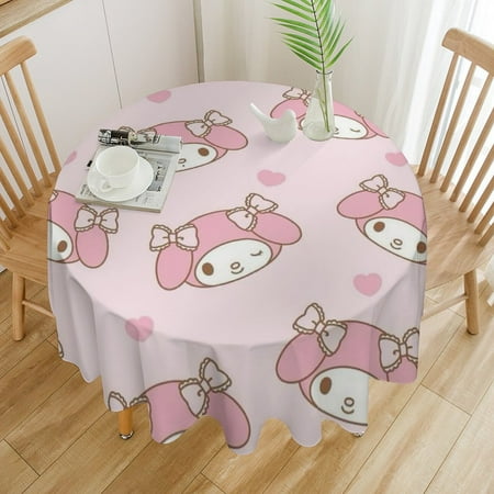 

Melody (18) Christmas round plastic waterproof tablecloth 60x60in