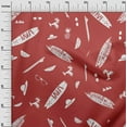 thumbnail image 3 of oneOone Silk Tabby Red Fabric Beach Diy Clothing Quilting Fabric Print Fabric By Yard 42 Inch Wide, 3 of 4