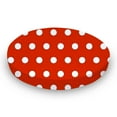 thumbnail image 1 of SheetWorld Fitted 100% Cotton Percale Oval Crib Sheet, Fits Stokke Sleepi 26 x 47, Polka Dots Red, 1 of 4