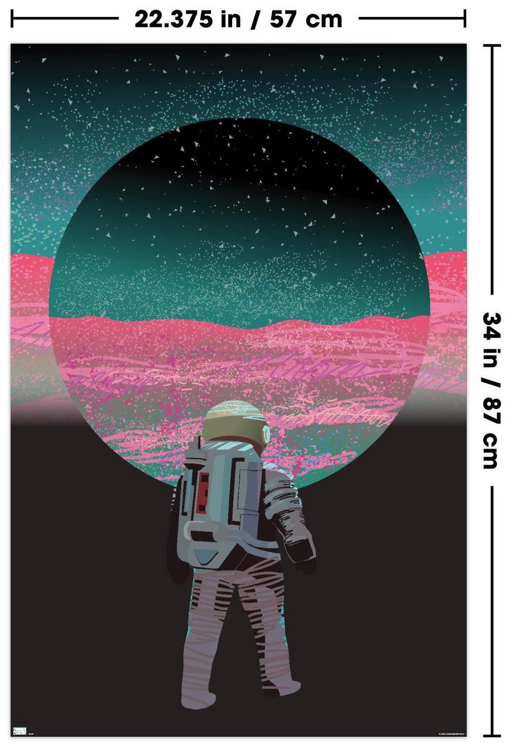 Abstract Astronaut Wall Poster, 22.375" x 34"