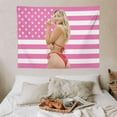 thumbnail image 2 of Madelyn Star Cline Tapestry Pink American Flag Wall Hanging College Dorm Decor Room Poster For Bedroom Living Room Gifts, 2 of 21