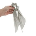 thumbnail image 5 of Unique Bargains 1 Pc Solid Tie Triangle Ribbon Scrunchies Gray, 5 of 5