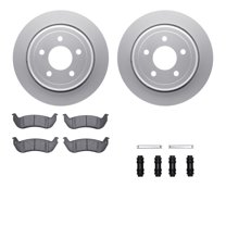 Dynamic Friction Company Rear Geospec Brake Rotors with 5000 Advanced Brake Pads includes Hardware 4512-56016