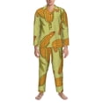 thumbnail image 3 of Picia Corn Pattern Men’s Long-Sleeve Sleepwear Set - Soft 2-Piece Loungewear with Pockets, Comfy PJs for Relaxing Nights-Small, 3 of 7