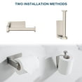 thumbnail image 2 of Toilet Paper Holder Self Adhesive,No Drilling Stainless Steel Rustproof Adhesive Toilet Roll Holder,Grey, 2 of 8