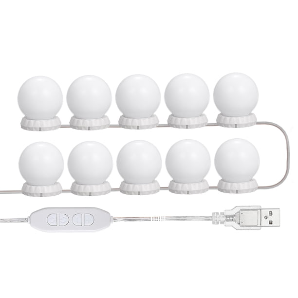 Kit de Luz de Espejo Led para Tocador, Cadena de Luces de Espejo USB para Tocador de Maquillaje Tomshoo Luz de espejo