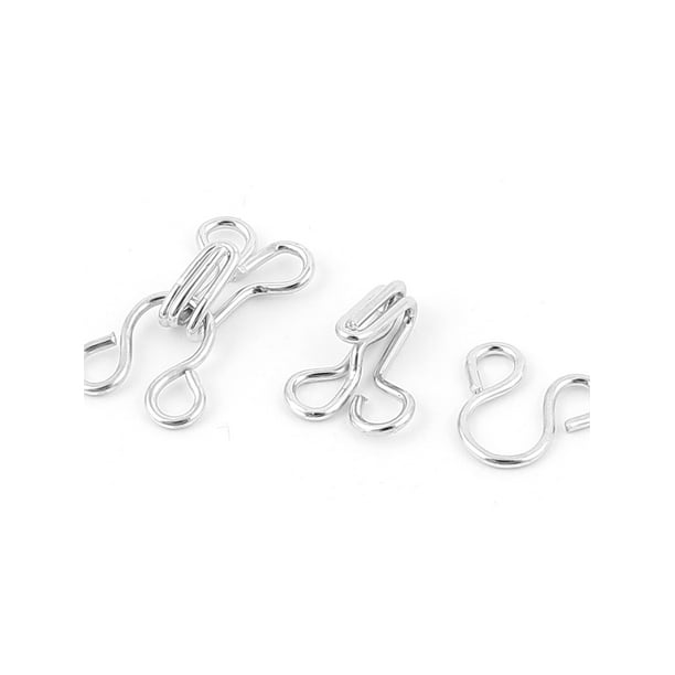 24 Sets Metal Sewing On Garment Button Hook Eyes Collar Clothing Clasp 