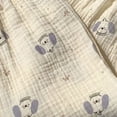thumbnail image 4 of Favoffer Kids Pants Cute Print Ankle-length Cotton Gauze Thin Elastic Waist Beam Foot Home Wear Bottoms Mosquito Proof Casual Long Trousers for Indoor Relax Summer Outdoor Play 12M-9Y, 4 of 5