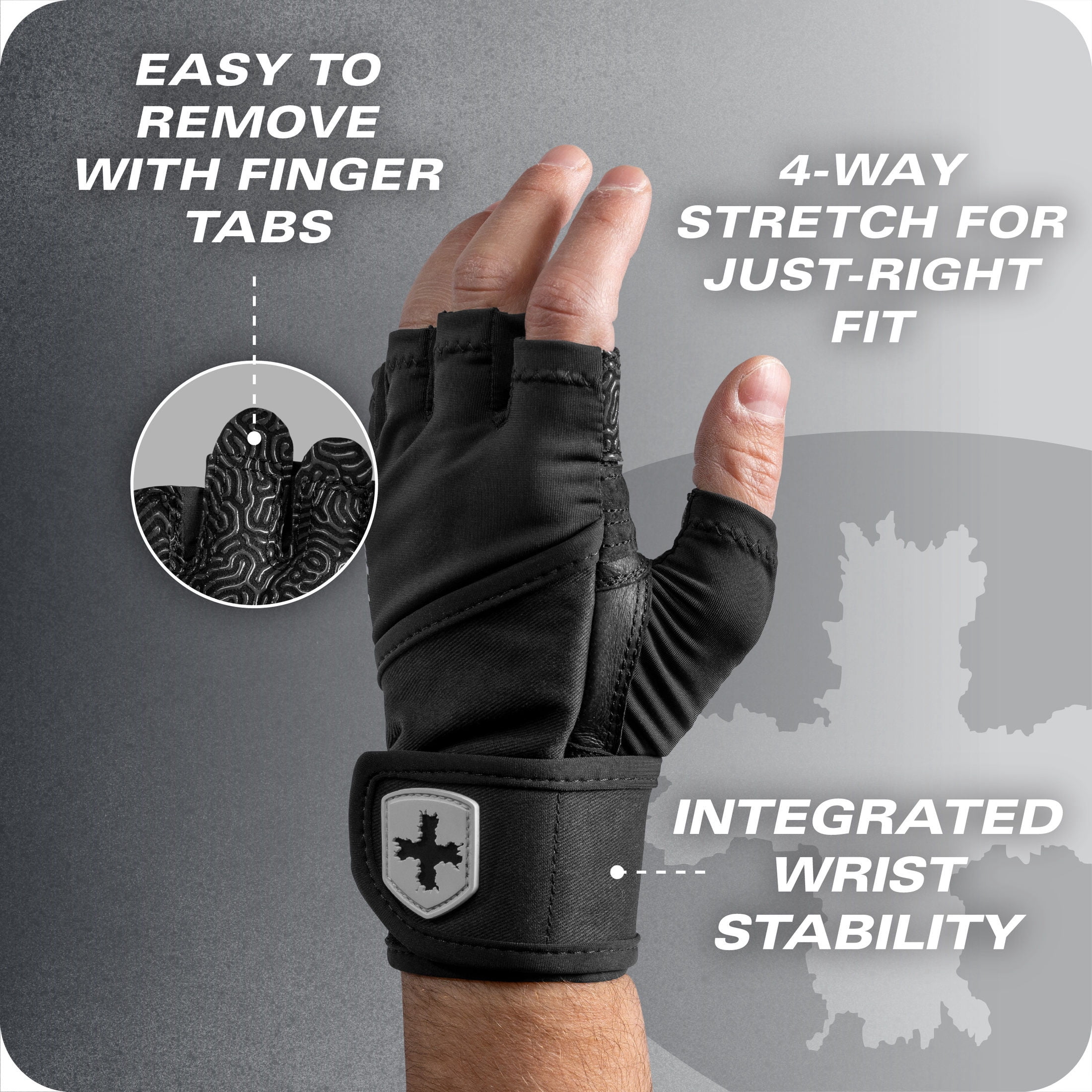 Harbinger Men's Pro Wristwrap Gloves 3.0 in Grey