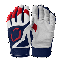 Evoshield SRZ-1 Adult Batting Gloves, Navy/Scarlet - XXL
