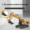 thumbnail image 6 of CQCYD Toys under $5 Remote Control Excavator RC Toy 1:20 RC Excavator Toy Alloy Construction Tractor,11 Channel Rechargeable RC Truck With Lights Sounds 2.4Ghz Transmitter, 6 of 9