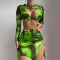 thumbnail image 6 of ZPAQI Women Flower Print Swimwears 4 Pieces Swimsuits Bikinis Swimwears Beachwears, 6 of 17