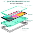 thumbnail image 3 of Dteck Case for Samsung Galaxy Tab A 10.1-inch T510 T515 (2019 Released),3-Layers Multi-functional Case Shockproof Rubber Case Hybrid Hard Kickstand Protective Cover without Screen Protector,Green, 3 of 6