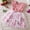 Pink, variant on Sentmoon Tween Dress Summer Stylish Crew Neck Kids Clothes Puff Sleeve Relaxed Floral Print Beach Long Dress Girls for City Sightseeing 100