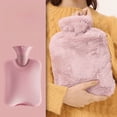 thumbnail image 1 of Bolsa de agua caliente de peluche con forma de conejo, calentador de manos de PVC de inyección de agua de gran capacidad y duradero para el hogar, 1 of 4