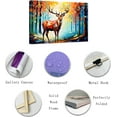 thumbnail image 5 of ZHONGYUTONG Abstract Forest Animal Canvas Wall Art Colorful Highland Cow Painting Prints Wildlife Posters Artwork Home Decor Framed (20.00" x 30.00"), 5 of 6