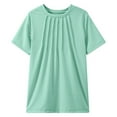 thumbnail image 2 of Huanglei Girls Pleated T Shirts Kids Summer Short Sleeve Fashion Tops Tees 5 14 Years, 2 of 9