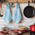 thumbnail image 6 of Teal Blue Kitchen Towels Set of 4, Modern Abstract Art Ombre Striped Absorbent Dish Towels for Kitchen, Microfiber Hand Towel, Quick Drying Tea Towel for Cleaning Decorative Dishcloths, 6 of 7