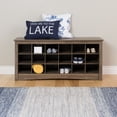 thumbnail image 1 of Prepac Shoe Drifted Gray Cubbie Bench, 1 of 5
