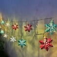 thumbnail image 5 of KOYPTL Christmas Snowflake Shaped String Lights with 20 Led,Iron 3 Color Usb Warm White Light for Christmas Tree Fireplace Bedroom Birthday Party Home Indoor Garden Decoration Supplies(6.56 ft), 5 of 6