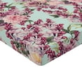 thumbnail image 4 of Ambesonne Floral Cottagecore Fitted Sheet, Blooming Lilacs, Twin Size, Seafoam Lilac and Raspberry, 4 of 5