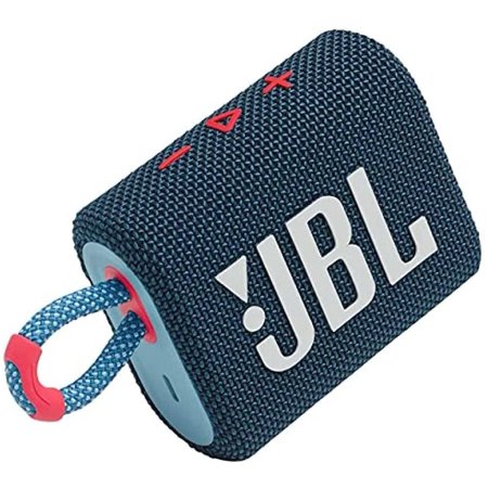 JBL Go 3 Portable Waterproof & Dustproof IP67 Outdoor Wireless Bluetooth Speaker (Renewed) (Blue Pink)