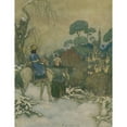 thumbnail image 2 of Edmund Dulac 15x18 Gold Ornate Wood Frame and Double Matted Museum Art Print Titled - Soon They Caught Sight of the Castle in the Distance. (1910), 2 of 4