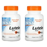 Doctor's Best, Lutein with OptiLut, 20 mg, 120 Veggie Capsules - 2 Packs