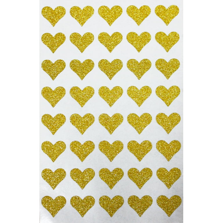 Heart Gold Sticker Glitter Envelopes Seal - Decorative Labels for
