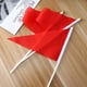 thumbnail image 5 of EeaseMX 50 banderas triangulares de color puro, ligeras y portátiles, para ondear a mano, para fiestas, deportes y reuniones (rojas), 5 of 7