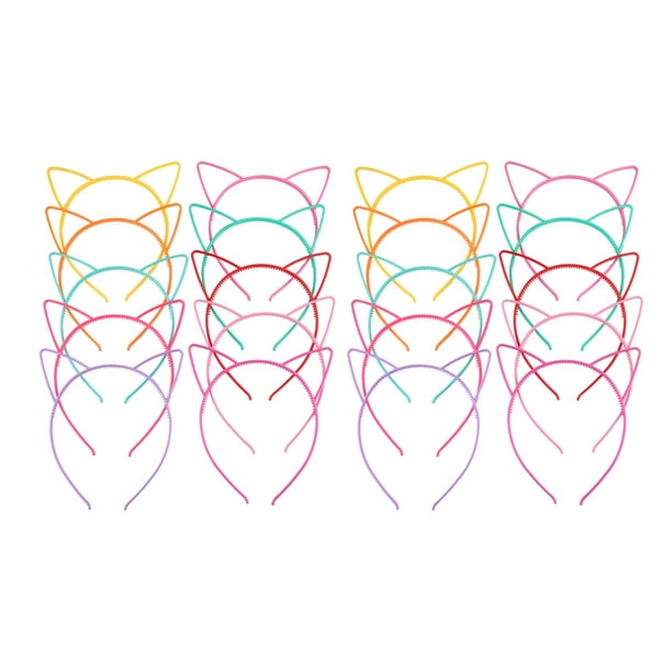 20 diademas con orejas de , accesorios para fotos para y adultos, aros para el pelo, s para recuerdo , maquillaje de baño, color mezclado Soledad Diademas de mujer