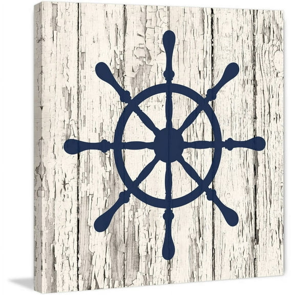 "Ship Wheel" Painting Print on Wrapped Canvas