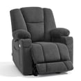 thumbnail image 4 of MCombo Electric Power Recliner Chair with Massage & Heat, Extended Footrest, USB Ports, 2 Side & Front Pockets, Cup Holders, Grey Plush Fabric 8015, 4 of 11