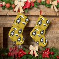 thumbnail image 6 of Uemuo Cartoon Bear Yellow Print Christmas Stockings, 18inch Xmas Hanging Stocking Decorations for Christmas Party Family Decor, 6 of 7