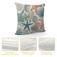 thumbnail image 4 of PIKWEEK  Nautical Coastal Throw Pillow Covers Beach Themed Ocean Seashell Coral Starfish Couch Decorative Pillow Cases Outdoor Sofa Cushion Cover for Bedroom Living Room, Blue, 4 of 5