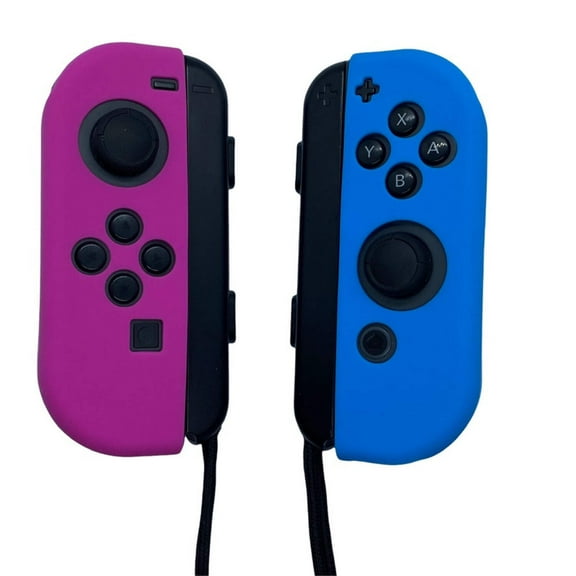 JenDore Blue & Fucshia Pink Silicone Nintendo Switch Joy-con Protective Shell Covers