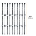 thumbnail image 2 of KFFKFF Staircase Metal Balusters 44'' Steel Deck Spindles w/ Screw Double Baskets, 2 of 9