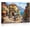 Frame-style, variant on Vibrant Mediterranean Coastal Canvas Wall Art Print, Picturesque European Village Seascape Painting, Colorful Charming Town Street Scene Artwork for Living Room Bedroom Home Decor