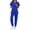 Blue, variant on Kezqiaxn Scrubs for Women Set V-Neck Short Sleeve Tops and Pants Matching Sets Nursing Uniform Workwear Summer Outfits