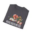 thumbnail image 5 of Floral Mental Health, Gildan Unisex Softstyle T-Shirt, Graphic Tee, S-3XL, 5 of 5