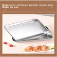 thumbnail image 4 of BiFandian Stainless Steel Baking Sheet Pan, Stainless Steel Cookie Tray Pan for Oven, Rectangle Bakeware Oven Tray for Baking, Cooking, Kitchen, BBQ, 4 of 5