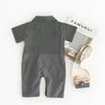 thumbnail image 3 of Fjofpr Baby Girl Clothes 12 Months Newborn Baby Boy Kid Striped Tie Short Sleeves Romper Jumpsuit Clothes, 3 of 5