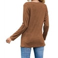thumbnail image 2 of Dellytop Womens Casual Long Sleeve Button Side Tunic Shirt, 2 of 3
