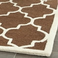 thumbnail image 3 of SAFAVIEH Cambridge Kevin Geometric Wool Area Rug, Dark Brown/Ivory, 8' x 10', 3 of 6